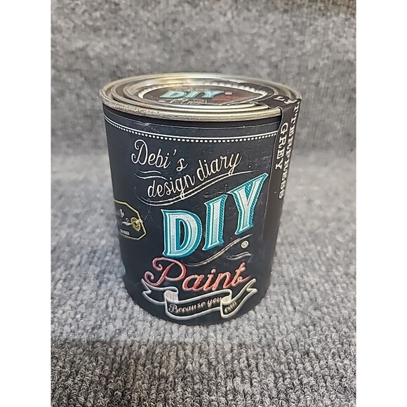 NEW Debi's Design Diary DIY Chalk Paint in Letterpress Gray 16 fl oz Pint - Picture 2 of 4